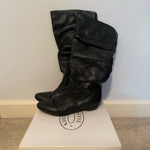 Steve madden black leather boots
